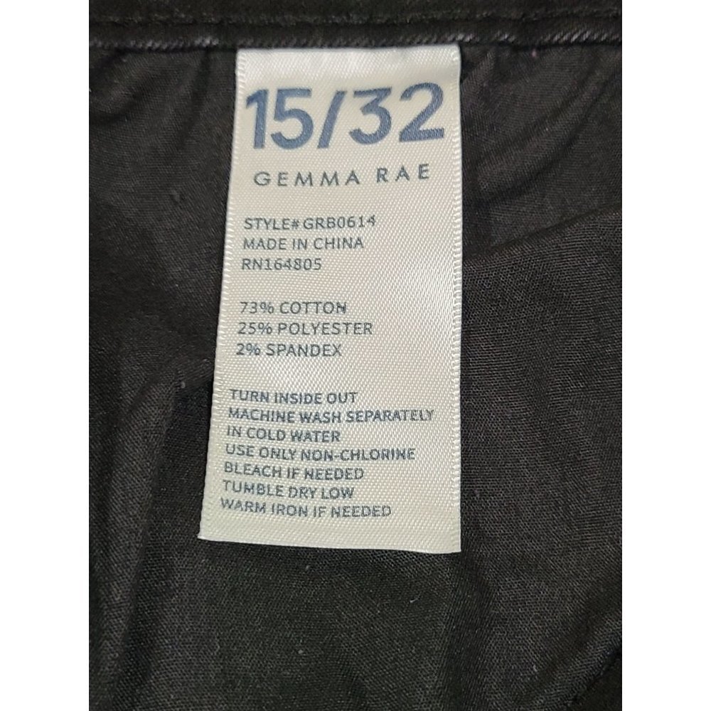 Gemma Rae Shorts Women's Black Denim Size 15/32 Distressed High Waist Cut Off - Picture 4 of 6